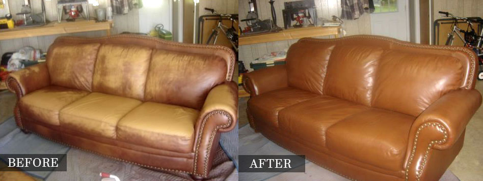 leather upholstery before and after