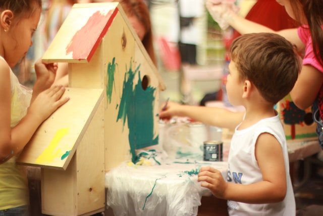 nursery kids painting houes